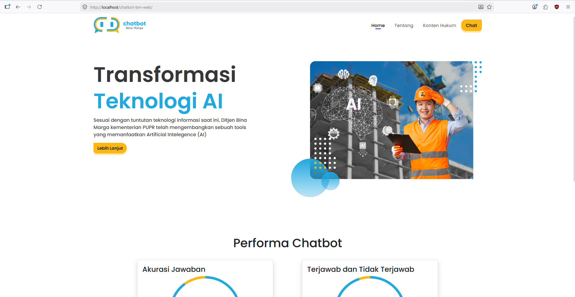 Chatbot Bina Marga - AI Virtual Assistant & Customer Service System